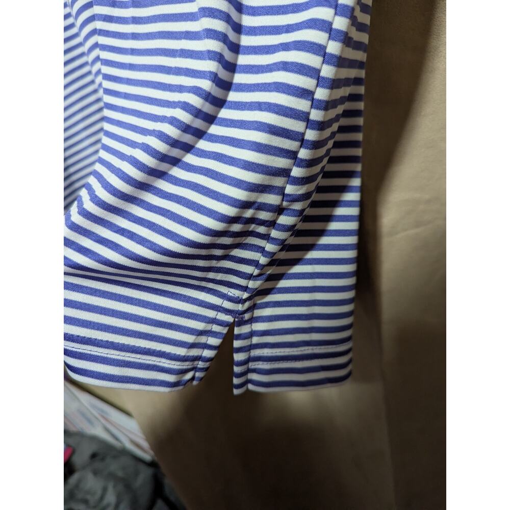 GREG NORMAN Purple Striped Golf Short Sleeve Polo Men's Size XL Play Dry - Picture 5 of 10